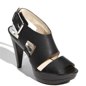 Michael Kors size 8 Carla stack stiletto heel in black